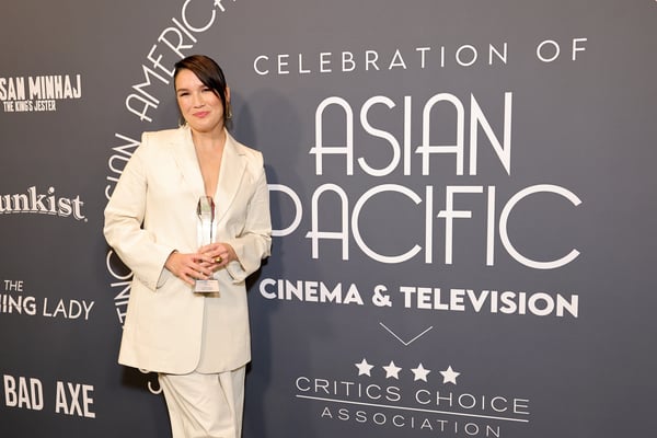 Zoe Chao attends The Critics Choice Association's Inaugural Celebration Of Asian Pacific Cinema & Television, proudly supported By GreenSlate at Fairmont Century Plaza on November 04, 2022 in Los Angeles, California.